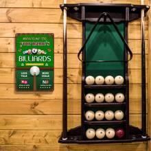 Personalized Billiards Bar Sign - Custom Name Pool Table Decor - Premium Aluminum Metal Sign For Pool Hall Wall Decor, 12x8 Inches Gifts Birthday Graduation - Multicolor - View 3