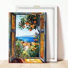 1PC, Tranh treo bằng vải bạt, Tranh trang trí có khung, Tranh in Henri Matisse trên cửa sổ mở, Tranh trường phái Dã thú theo phong cách Henri Matisse, Tranh in triển lãm hiện đại, Địa Trung Hải, Cây cam, Phong cảnh ven biển, Tranh treo trang trí phong cảnh cửa sổ, Tác phẩm nghệ thuật trang trí tường nhà - Nhiều màu - Xem 7