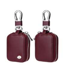 1 Estuche de auriculares de alta calidad PU, anti-arañazos, anti-caídas, con hebilla anti-pérdida pequeña, disponible en una variedad de colores para colgar de la cuerda de la bolsa, compatible con Airpods 1/2, 3, 4/Pro/Pro2 - Estuche protector para auriculares inalámbricos, regalo para Navidad, Halloween y otras festividades
