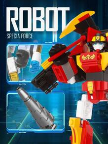 Super Sentinel Building Blocks, Mini Agent Force Construction Toy, Transformable Mech Model, Birthday & Christmas Gift For Boys - Multicolor - View 9
