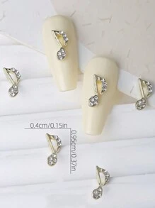 新年美甲音乐符号美甲饰品金银美甲艺术装饰 10 件 3D 合金音符 DIY 美甲宝石礼物适合女孩手机壳鞋子衣服包包工艺品美甲用品 - 彩色 - 查看 4