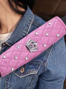 2 件装汽车钻石安全带护肩 - 黑色 - 查看 11