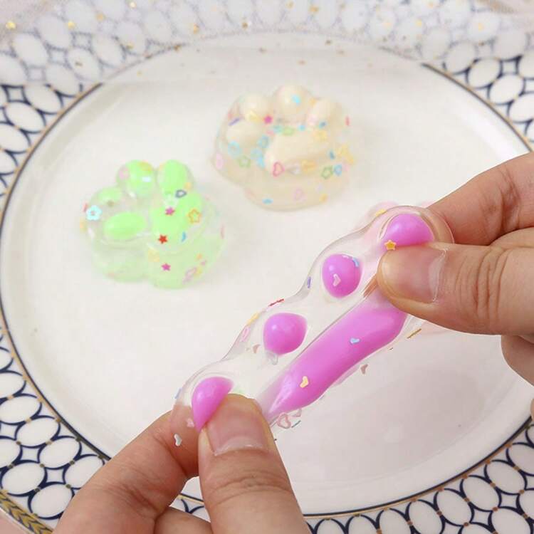 6 pezzi, Mini giocattoli per decompressione con artigli di gatto super morbidi, oggetti per la decompressione, adatti per lo studio e il lavoro quotidiano - Multicolore - Visualizzare 5