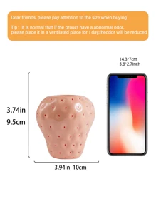 1 Présentoir de rangement de cosmétiques style fraise, organisateur élégant de maquillage et d'accessoires [sans couvercle] Décoration de salle de bain à la maison Organisateur de maquillage d'été Retour à l'école