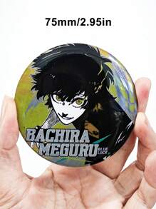 Blue Zone Football Anime Peripheral Badge, Blue Lock Awakening Double Flash Badge Series, Suitable For Gifts, Collection, Indoor Decoration, Backpack Decor