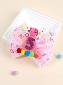 1 Stück Neue Jahr Geburtstag Haarclips, glücklicher Geburtstag Buchstaben Muster & glänzender Glitzer Geburtstagshüte & Haarknäul Dekoration Mädchen Haarbögen, Festliches Haarsschmuck, Alles Gute zum Geburtstag