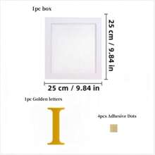 派对派对装饰气球盒，带有 4 个字母的积木，适用于生日背景装饰、婚礼装饰、新娘送礼会、性别揭晓派对装饰、一岁生日装饰 - 白色 - 查看 17