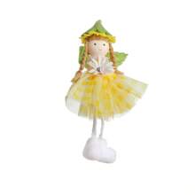 Flower Angel Decoration 4pcs 6.7inch Pastel Easter Fairy Hanging Ornaments Flower Angel Wings Fairy Tree Hanging Figurine For Home Spring Birthday Easter Party Decor