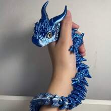 1个3D打印可动关节龙形减压玩具，酷炫关节龙形礼物，可爱3D打印动物龙形减压玩具，3D打印龙形装饰品 - 彩色 - 查看 19