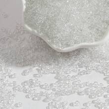 4mm 300pcs Transparent Glass Seed Beads,Small Craft Beads,Small Beads,Pony Beads,Mini Spacer Beads, Loose Beads, Craft Small Glass Beads For For Jewelry Making For DIY Craft