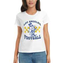 Women's Los Angeles R Football Short Sleeves T Shirt Casual T Shirts Novelty Shirt Graphic Tees Clothes Top Comfortable Shirts For Women Adult