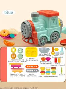 彩色黏土系列玩具，儿童益智创意玩具，趣味冰淇淋机，小火车，海豚，面条机，角色扮演DIY黏土模具，超轻造型黏土，逼真厨房面条机，冰淇淋机，儿童组合玩具，橡皮泥面条机 - 彩色 - 查看 13