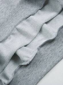 女式休闲涤纶连帽衫，带狗和心形爪子印花，100% 涤纶针织面料，连帽运动衫，动物图案，秋冬 - 灰色 - 查看 5