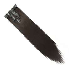 Extensions de cheveux clip rose de 22 pouces, 12 pièces par set, extension de cheveux longs droits synthétiques pour femmes et filles pour un usage quotidien