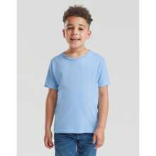 Fruit of the Loom Childrens/Kids Iconic 150 Plain TShirt (Azure Blue) - 150gsm 100% Combed Ringspun Cotton - 藍色 - 查看 1
