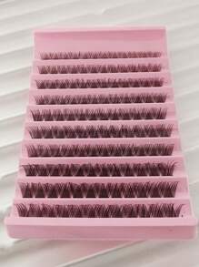 120pcs D-Curl Individual False Eyelash Clusters 8-16mm Wide Band DIY Eyelash Extension Set, Natural Thick Fluffy Fine Lightweight Soft Reusable False Lashes, Suitable For Beginners Home Daily Makeup Wedding Party Travel Spring Festival Holiday Gift Set - D - View 6