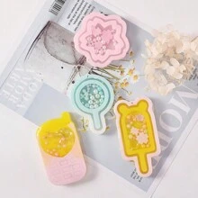 1 buah Cetakan Pasir Mengalir Lem Tetes Kristal DIY Bintang Cinta Kucing Cakar Kelinci Gantungan Kunci Pasir Mengalir Ponsel Silikon - cetakan silikon - View 7