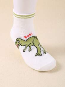 10 双随机儿童卡通恐龙男童袜子、女童袜子、日常穿着媒体 - 彩色 - 查看 6