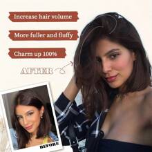 1pc Cabelo Humano Liso Mini Crown Toppers Clip-In Extensões de Cabelo Para Mulheres - 100% Cabelo Humano Real, Grosso e Aparência Natural, Cinza Prateado Misto Loiro Dourado, Fácil de Usar, 2,9"X2,6", 20g, Grampos de Cabelo Extensões de Cabelo