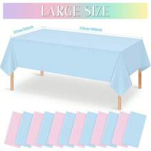 1/2 Stücke 54x108 Zoll Einweg-Kunststoff-Tischdecke - rosa & blaue rechteckige Tischdecke perfekt für Gender Reveal, Geburtstags- und Feierlichkeiten, wasserfest, fettabweisend
