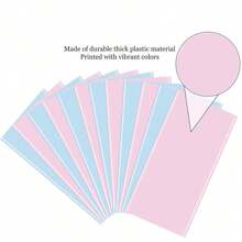 1/2 Stücke 54x108 Zoll Einweg-Kunststoff-Tischdecke - rosa & blaue rechteckige Tischdecke perfekt für Gender Reveal, Geburtstags- und Feierlichkeiten, wasserfest, fettabweisend