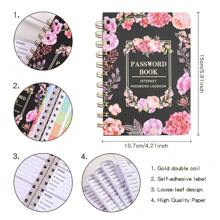 65 Sheets A6 Floral Password Keeper Book With Alphabetical Tap Stickers Hardcover Password Logbook For Internet Website Address Login Secure Password Organizer Journal For School Home Office,School Supplies,Back To School