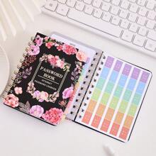 65 Sheets A6 Floral Password Keeper Book With Alphabetical Tap Stickers Hardcover Password Logbook For Internet Website Address Login Secure Password Organizer Journal For School Home Office,School Supplies,Back To School