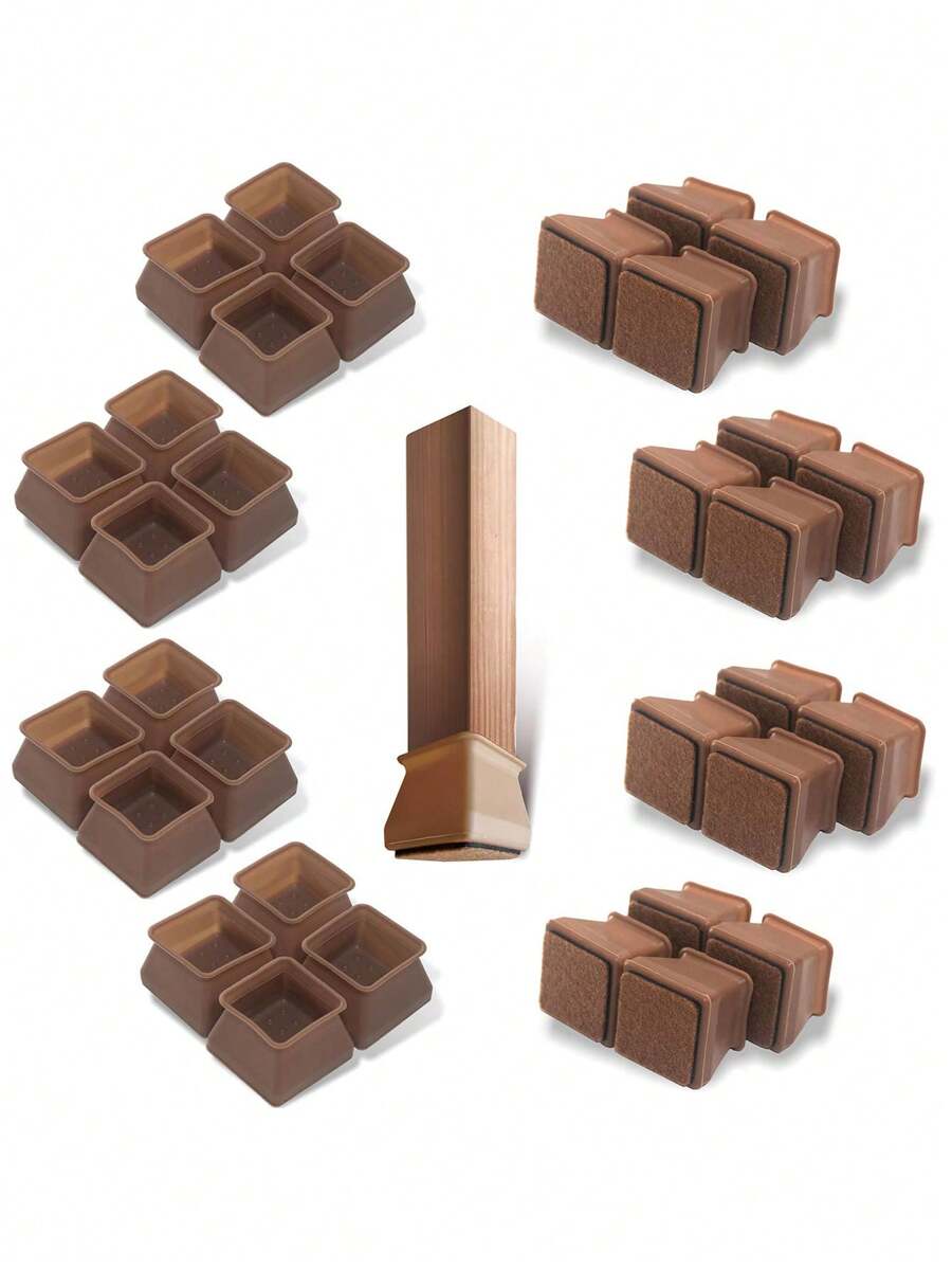 4/8 件耐用棕色家具腿保护套、带防滑毛毡底部的硅胶椅腿套、方形桌腿地板保护套、椅套、厨房装饰、家居装饰、咖啡吧家居装饰、万圣节装饰、圣诞礼物、家居必需品