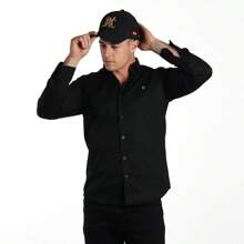 Plain Shirt For Men - Muletta - Black - View 2