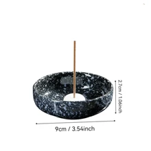 Ceramic Incense Plate, Small Jade Stone Incense Holder For Home, Indoor Zen Tea Ceremony Display, Metal Gourd 9-Hole Incense Stick Burner, Ceramic Handicrafts