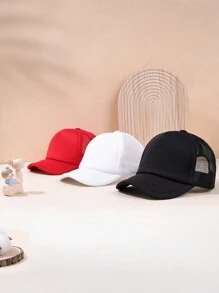 2pcs/1pc Multiple Colors Casual Game Console Stitching Mesh Baseball Cap, Sun Protection Comfortable Breathable Cap For Summer Holiday Outdoor Traveling Boys And Girls Accessories