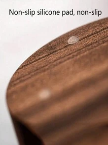 1 pieza Cenicero de mesa de nogal personalizado con tapa antiviento de acero inoxidable, accesorio para fumar para decoración de oficina/hogar (el Body de este producto está hecho de madera. La textura y el color pueden ser ligeramente diferentes a la imagen, lo cual no afecta su uso normal), bolsa de regalo incluida - Negro - Ver 5