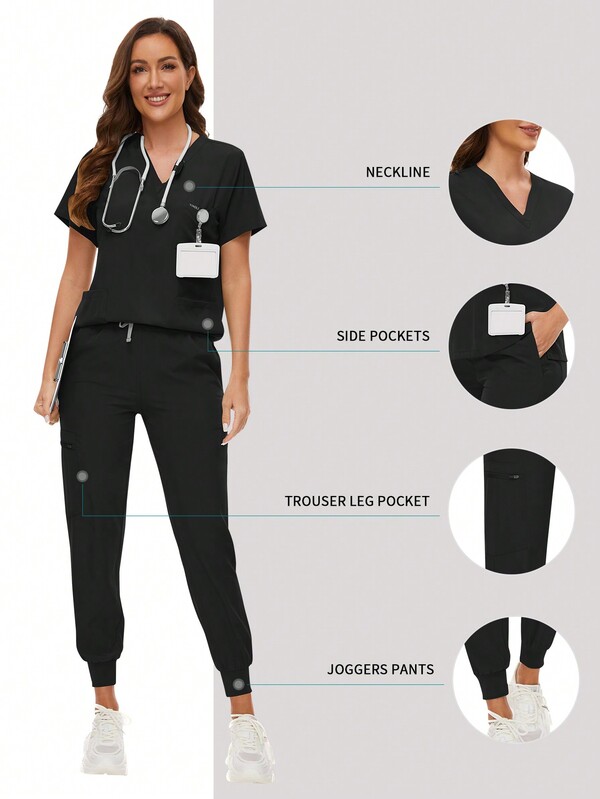 Surgical Uniforms Woman Scrub Set Nurse Beauty Salon Workwear Clinical Scrubs Top Pants Sets Spa Doctor Nursing Clinical Suit