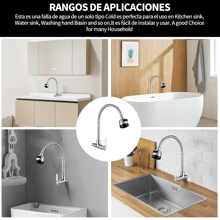 2 Asas Mezcladora para Fregadero, Llave para Fregadero de Cocina de Cuello Flexible, Grifos para Cocina con 2 Asas para RV, Grifo de Cocina Moderno de Acero Inoxidable(2 Asas /1 Asas ) - 1 asas - Ver 10