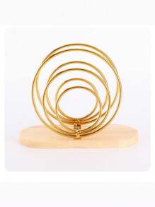 1pc Nordic Style Wooden Base Wrought Iron Napkin Holder, Vertical Paper Towel Holder, Western Restaurant Napkin Holder, Storage Rack, Wooden Paper Towel Holder, Vertical Metal Paper Towel Dispenser, Desktop Decoration Accessories, Suitable For Home, Restaurant, Hotel And Cafe Home Decoration, Valentine's Day - Multicolor - View 7