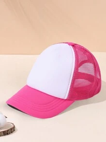 2pcs/1pc Multiple Colors Casual Game Console Stitching Mesh Baseball Cap, Sun Protection Comfortable Breathable Cap For Summer Holiday Outdoor Traveling Boys And Girls Accessories