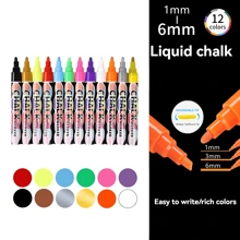 Window Chalk Markers For Cars Washable, 12/24/36/46 Colors Jumbo Liquid Chalk Marker With 6mm Thick Tips, Big Chalkboard Markers, Car Window Paint Markers Pen For Glass, Auto, Bistro, Mirror, Poster, Business