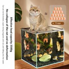 Aquarium Screen Net, Anti-Jump Clear Mesh Netting, DIY Fish Tank Invisible Magnetic Suction Mesh Screen Net, Anti Escape Aquarium Fish Tank Covering - 60*30CM - View 4