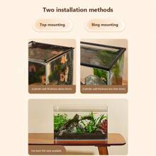 Aquarium Screen Net, Anti-Jump Clear Mesh Netting, DIY Fish Tank Invisible Magnetic Suction Mesh Screen Net, Anti Escape Aquarium Fish Tank Covering - 60*30CM - View 7