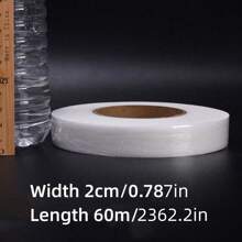 1pc 60m Self-Adhesive Hemming Tape For Jeans And Clothes Shortening, Diy Sewing Tool For Household Use - White - View 10