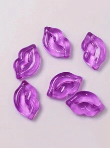 50 piezas de cuentas de resina con forma de labios en colores surtidos - Suministros para hacer joyería para el Día de San Valentín, bodas y decoraciones de mesa para fiestas de verano y escolares