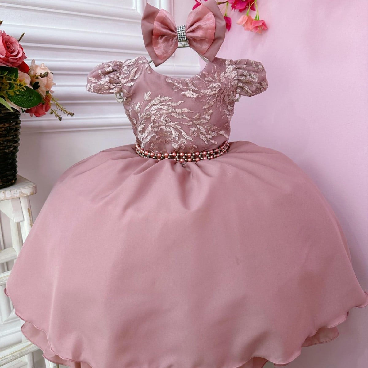 Vestido Infantil Rose Casamentos Festas Formaturas das Princesas