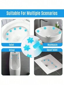 6pcs/Set 6 Colors And Fragrances Toilet Cleaning Gel, Floral Printed Toilet Gel, Floral Fragrance Toilet Deodorizing Gel, Toilet Cleaner, Odor Eliminating Gel, Bathroom Air Freshener, Suitable For Toilet, Bathroom, Cleaning Supplies