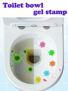 6pcs/Set 6 Colors And Fragrances Toilet Cleaning Gel, Floral Printed Toilet Gel, Floral Fragrance Toilet Deodorizing Gel, Toilet Cleaner, Odor Eliminating Gel, Bathroom Air Freshener, Suitable For Toilet, Bathroom, Cleaning Supplies
