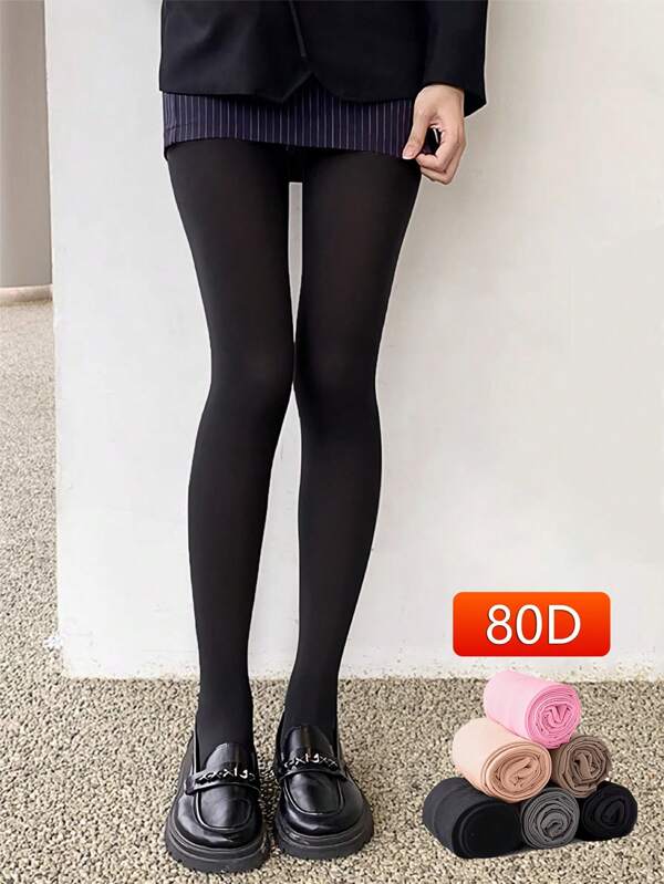 1 Paar Damen blickdichte Strumpfhose, hochelastische Leggings Tights zum Tragen im Frühling/Herbst