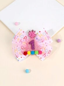 1 Stück Neue Jahr Geburtstag Haarclips, glücklicher Geburtstag Buchstaben Muster & glänzender Glitzer Geburtstagshüte & Haarknäul Dekoration Mädchen Haarbögen, Festliches Haarsschmuck, Alles Gute zum Geburtstag