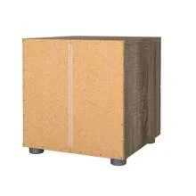 Mesa de noche de dormitorio con 2 cajones estilo Loft para adultos, color blanco-Vzcxgf