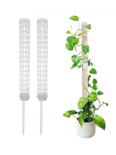 1/2 piezas de marco para plantas trepadoras, soporte de vara de plástico para plantas, pie de maceta para plantas de interior, accesorios de jardín para plantas de enredadera