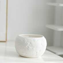 8-Inch Ceramic Floral Planter, Houseplant Planter For Water Growing, No Drainage Holes