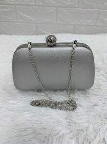 Women Evening Bags - Silver - View 2